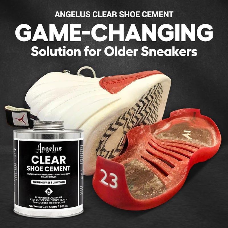Angelus Shoe Glue 32oz - Industrial Strength Clear Sole Adhesive for Sneakers, Boots, & More, 1 Quart - Image 3